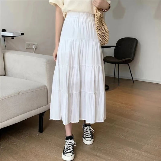Casual High Waist A-line Skirt