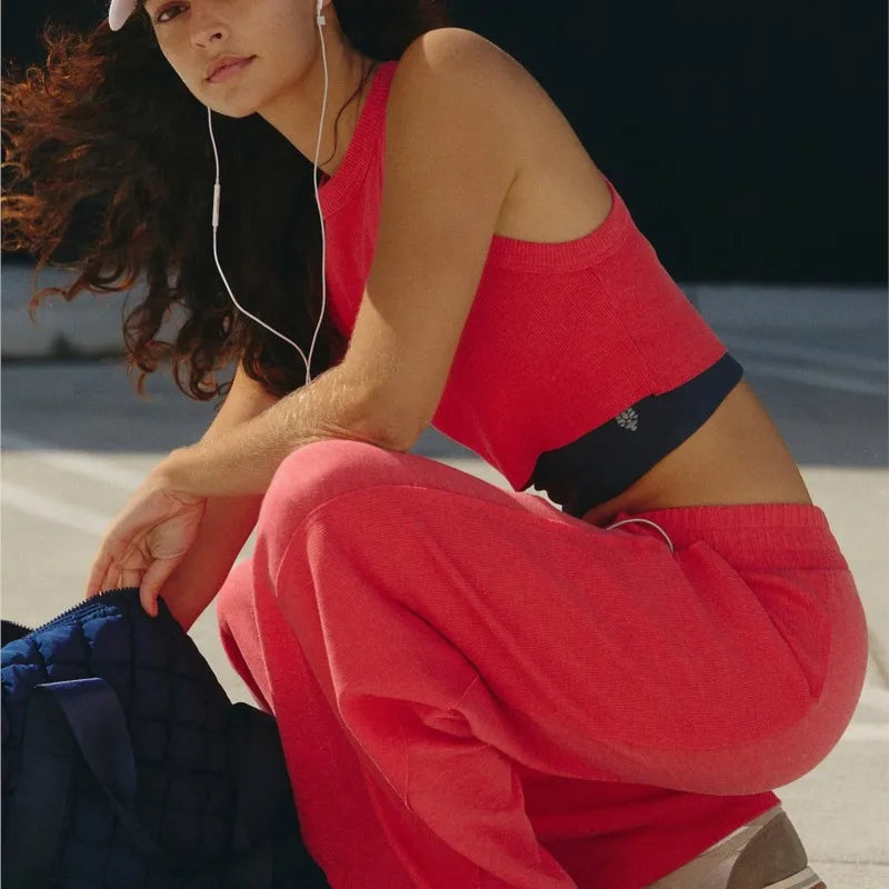 Crop Top and Sweatpants Set