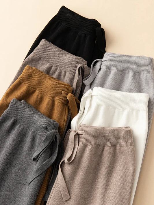 Knit Loose Wide Leg Pants