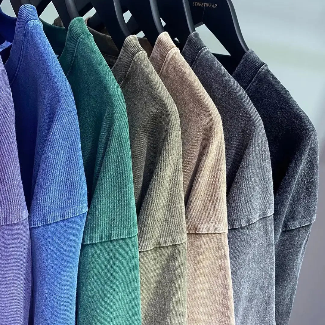 Retro Heavyweight Solid Color T-shirt