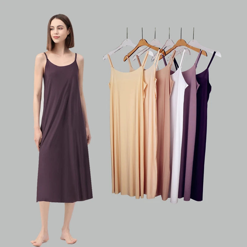 Ultrathin Ice Silk Long Nightdress
