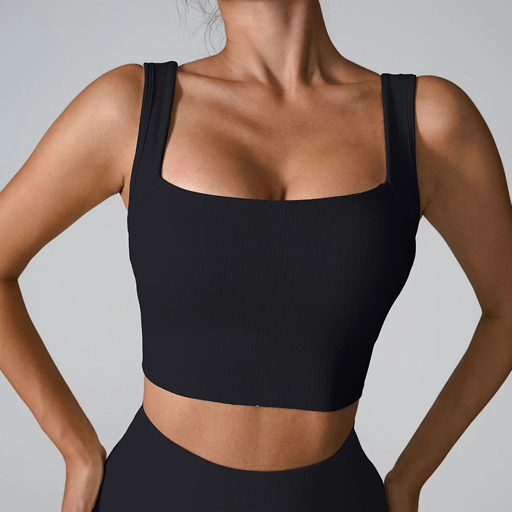 Seamless Vest Push Up Sports Bra