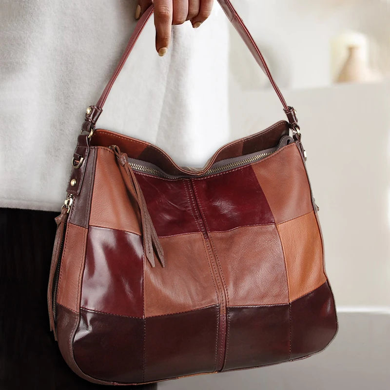 Genuine Leather Large Capacity Tote Bag