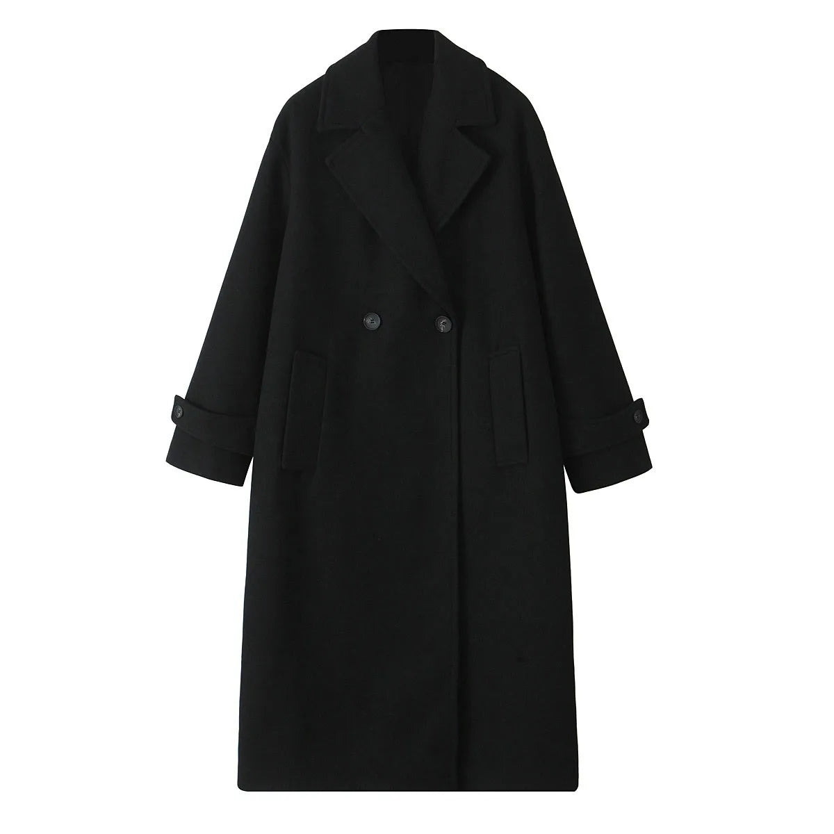 Loose Collar Long Sleeve Coat