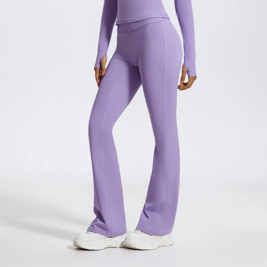 Long Sleeve Wide Leg Fitness Pants