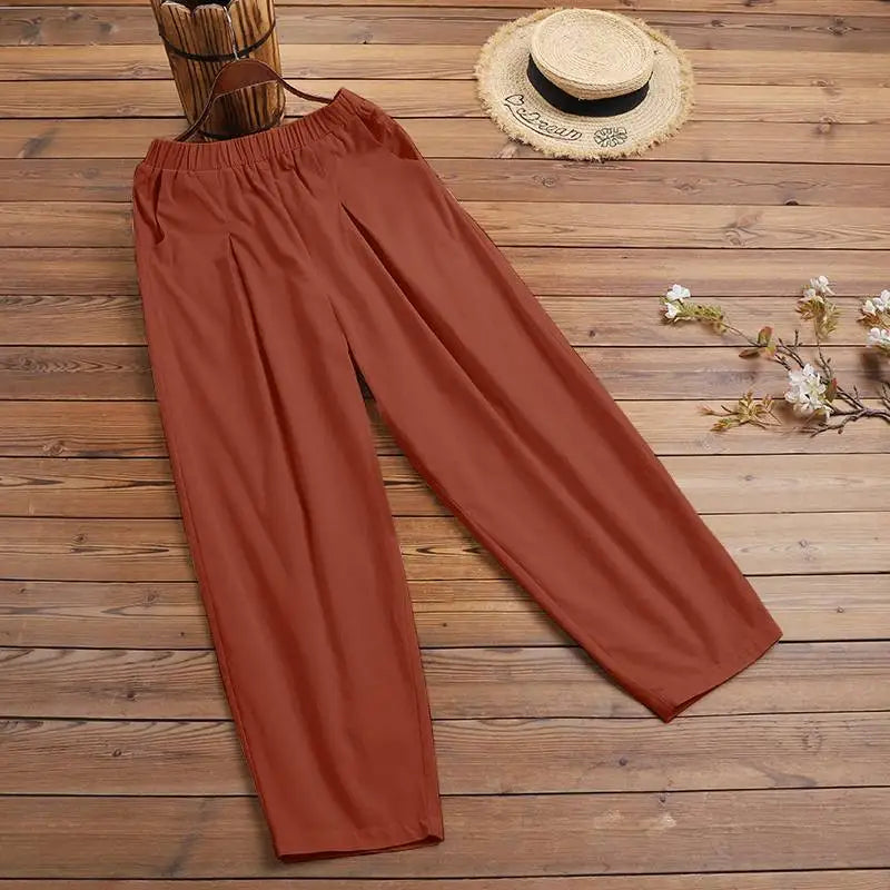 Barrel Cotton Trousers