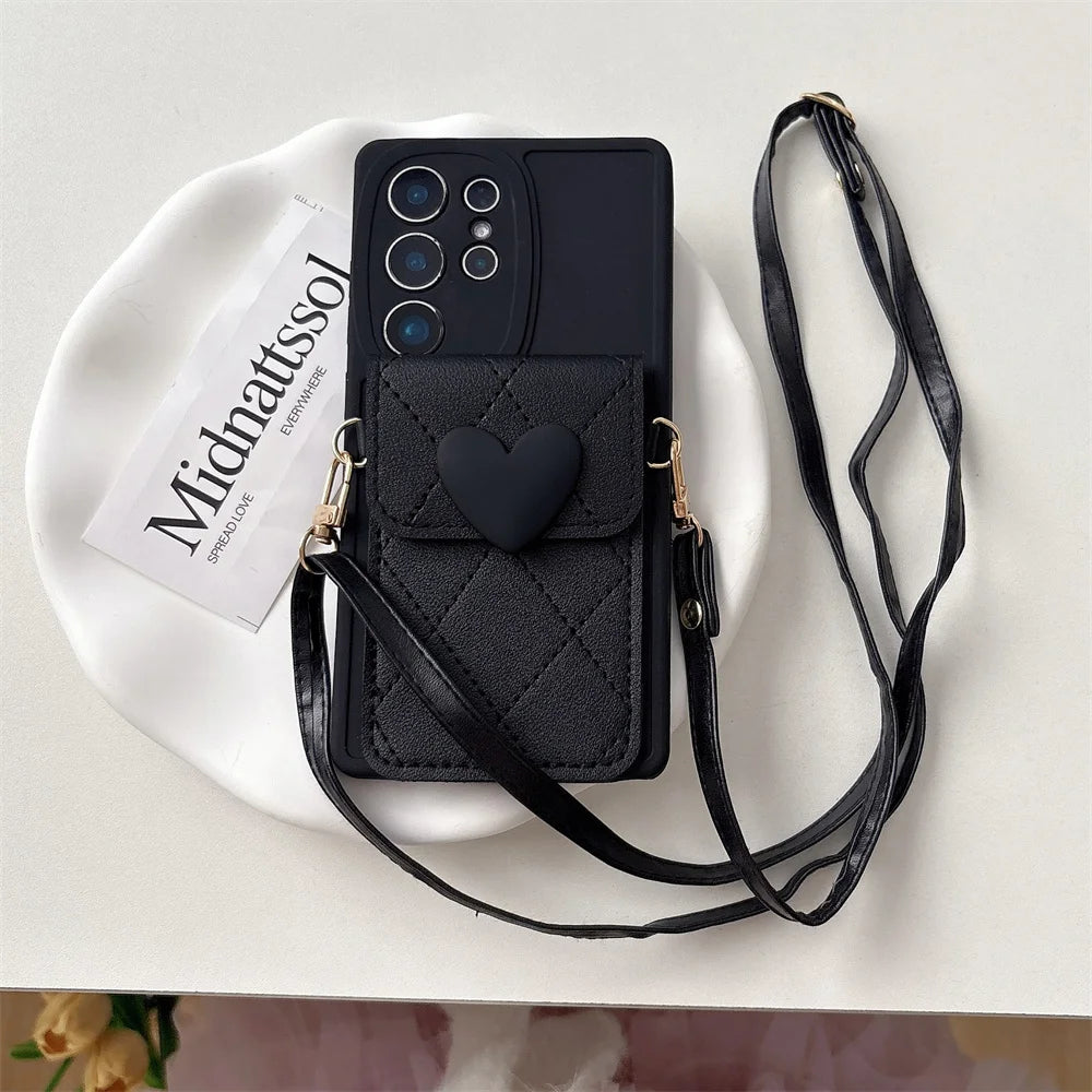 Crossbody Wallet Phone Case for Samsung