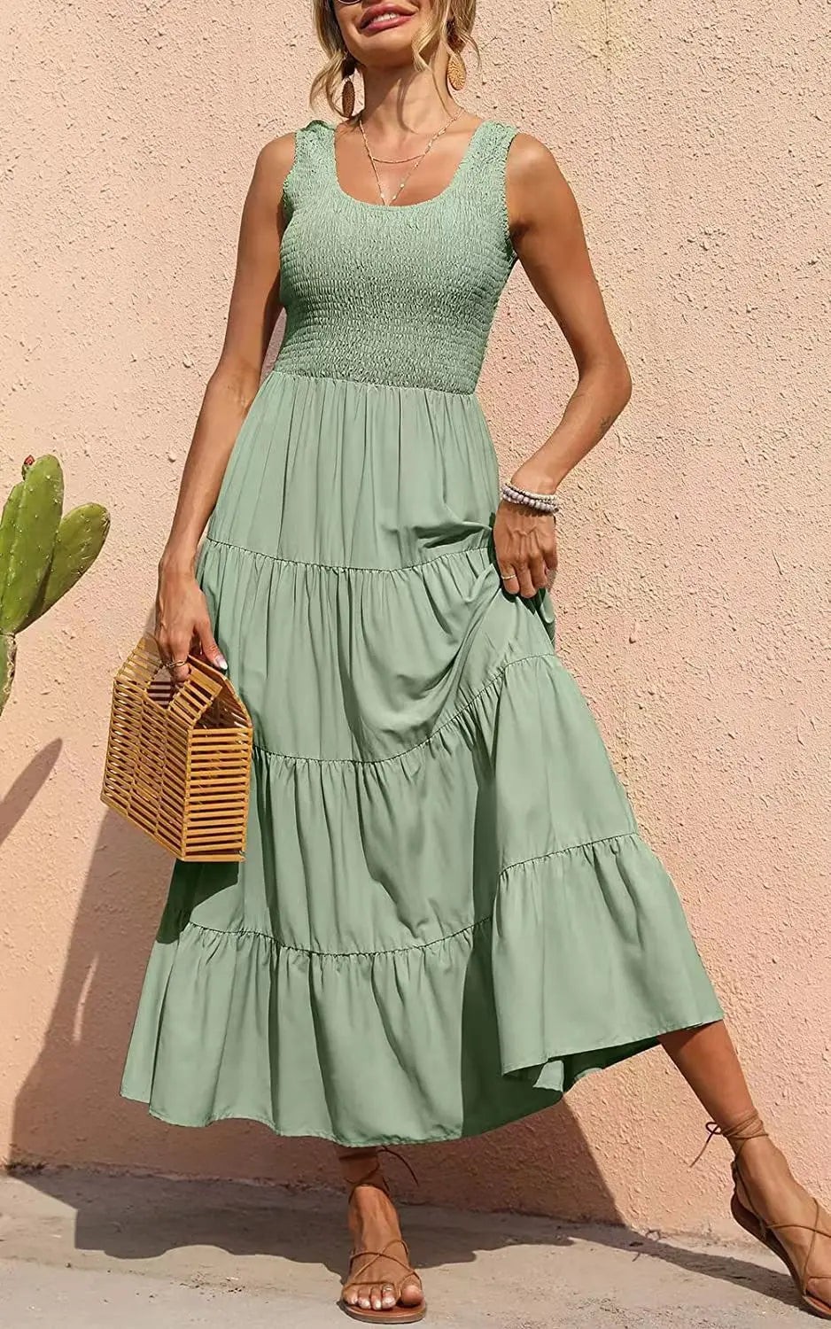 Solid Casual Maxi Dress