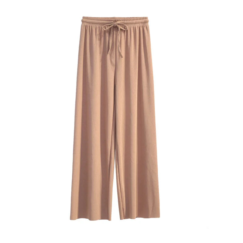 Ankle-Length Wide Leg Casual Pants
