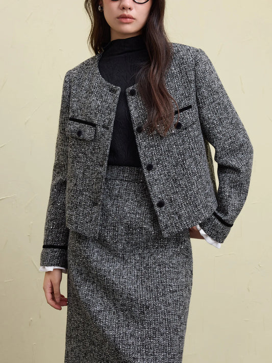 Tweed Jacket and Skirt Set