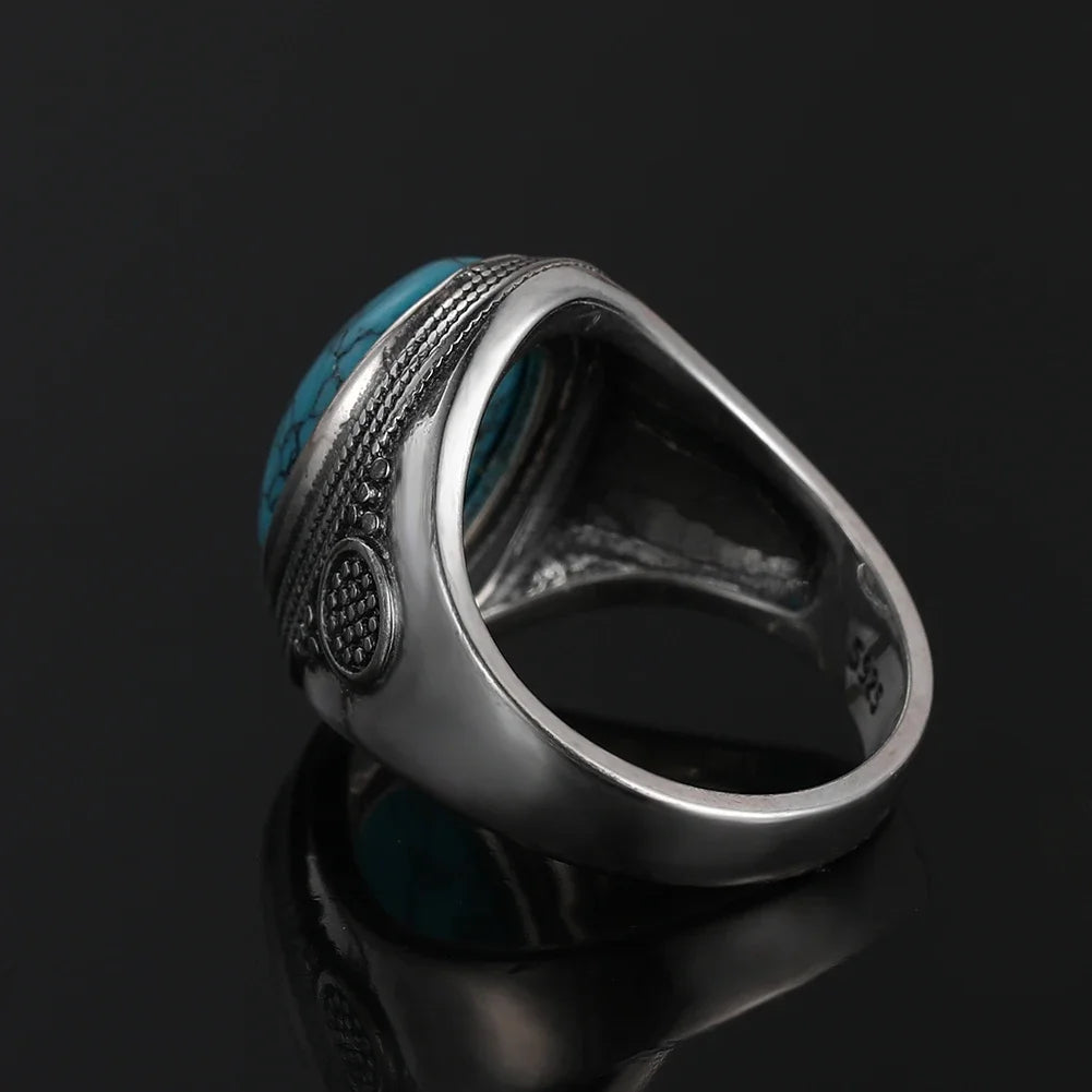 Natural Turquoise and Silver Ring