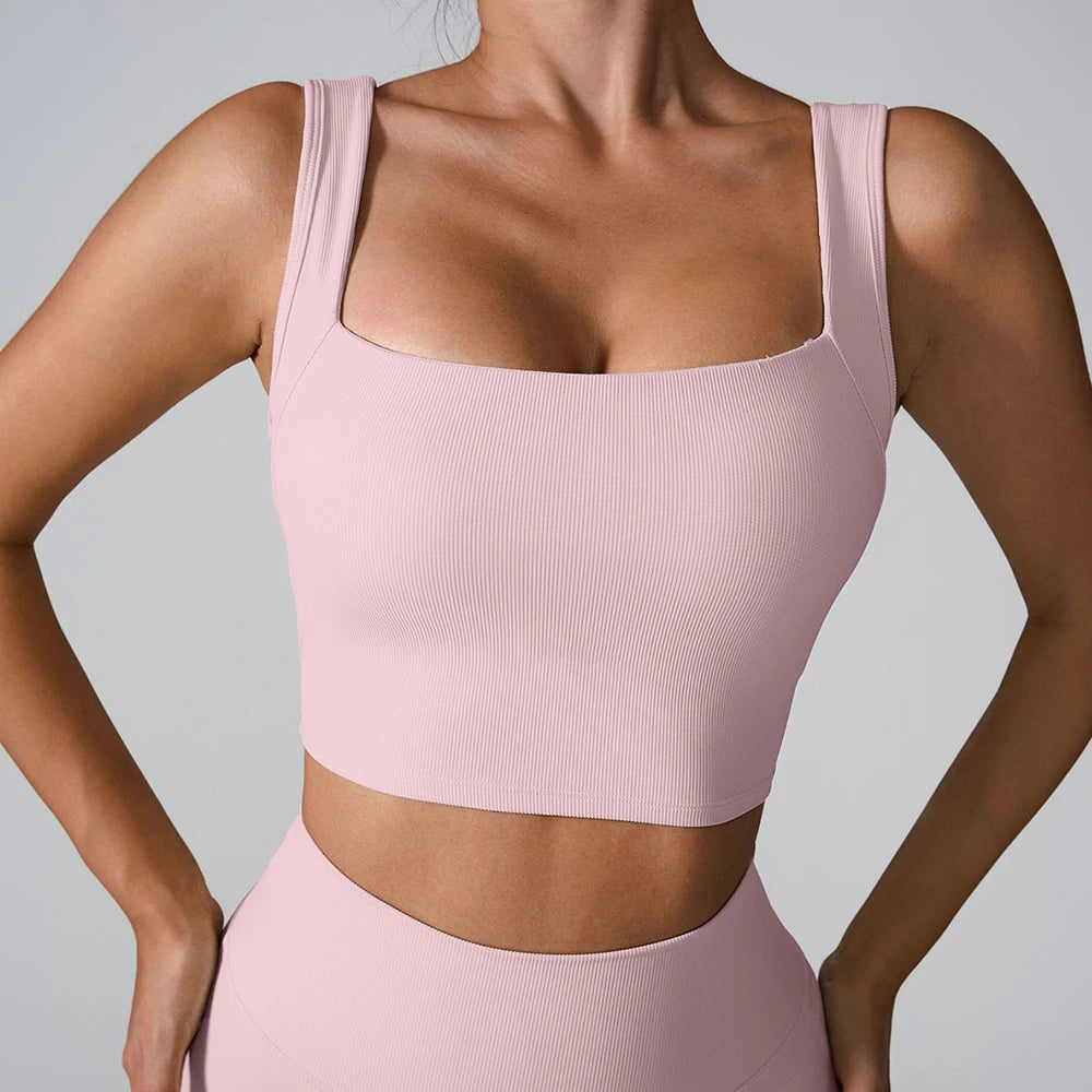 Seamless Vest Push Up Sports Bra