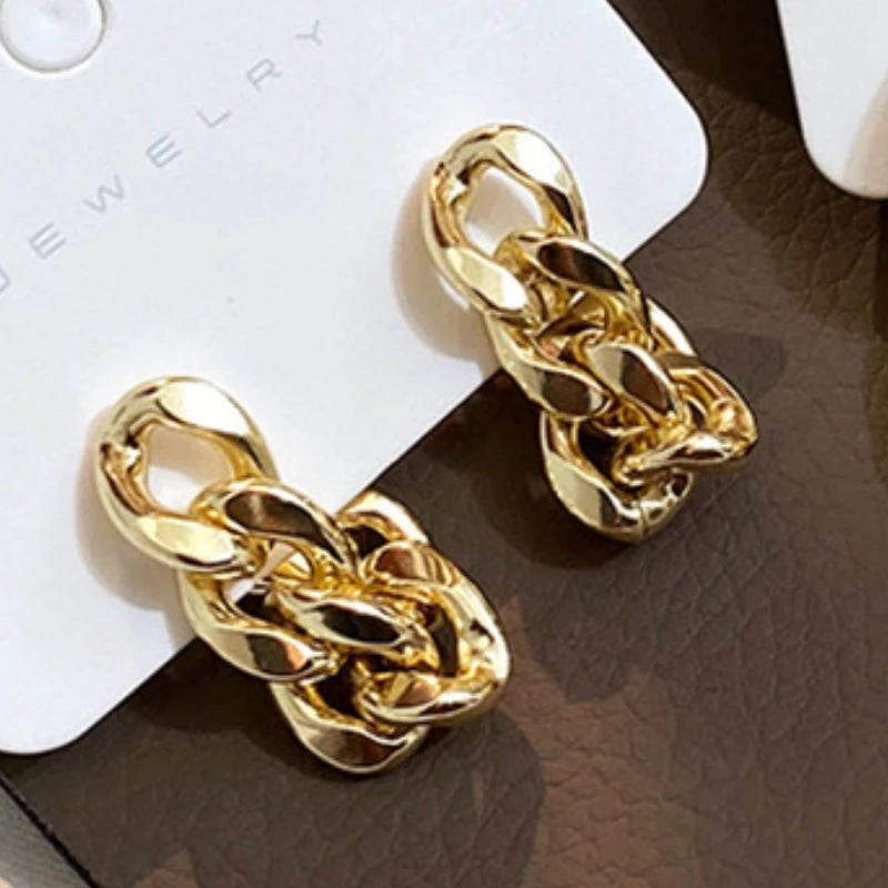Gold and Silver Knot Hoop Earrings Set