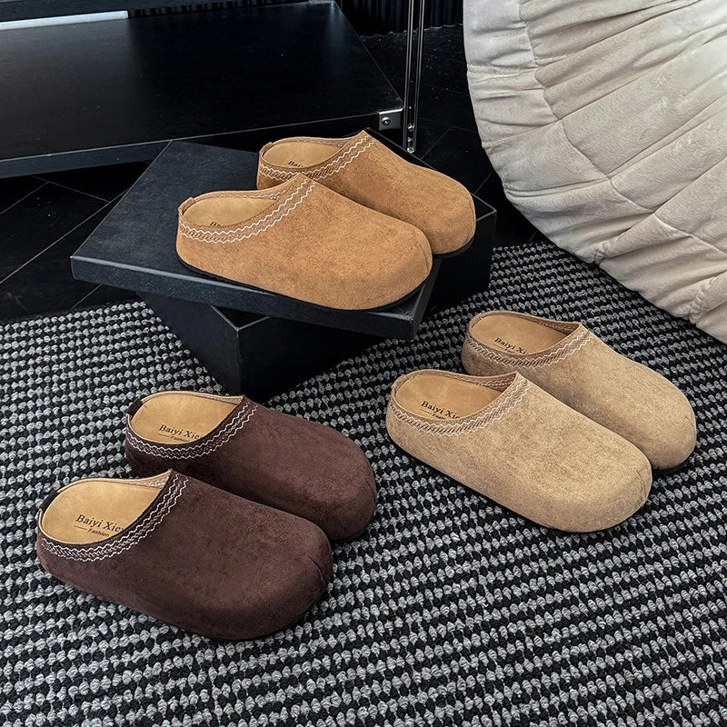 Suede Mules Slippers