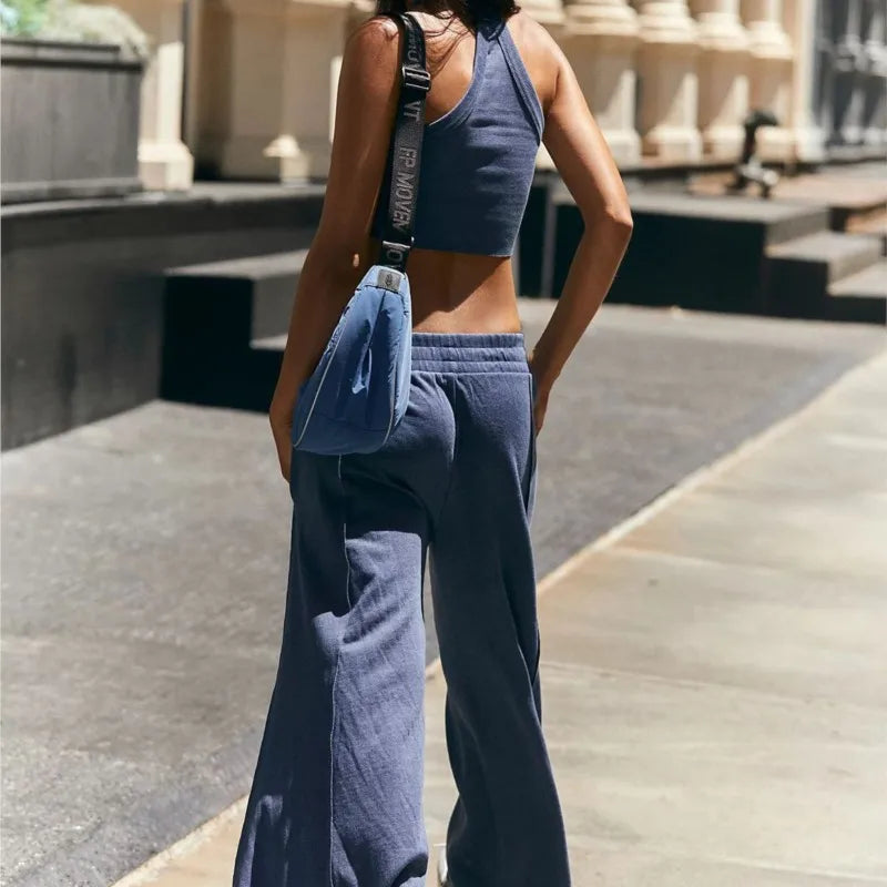 Crop Top and Sweatpants Set