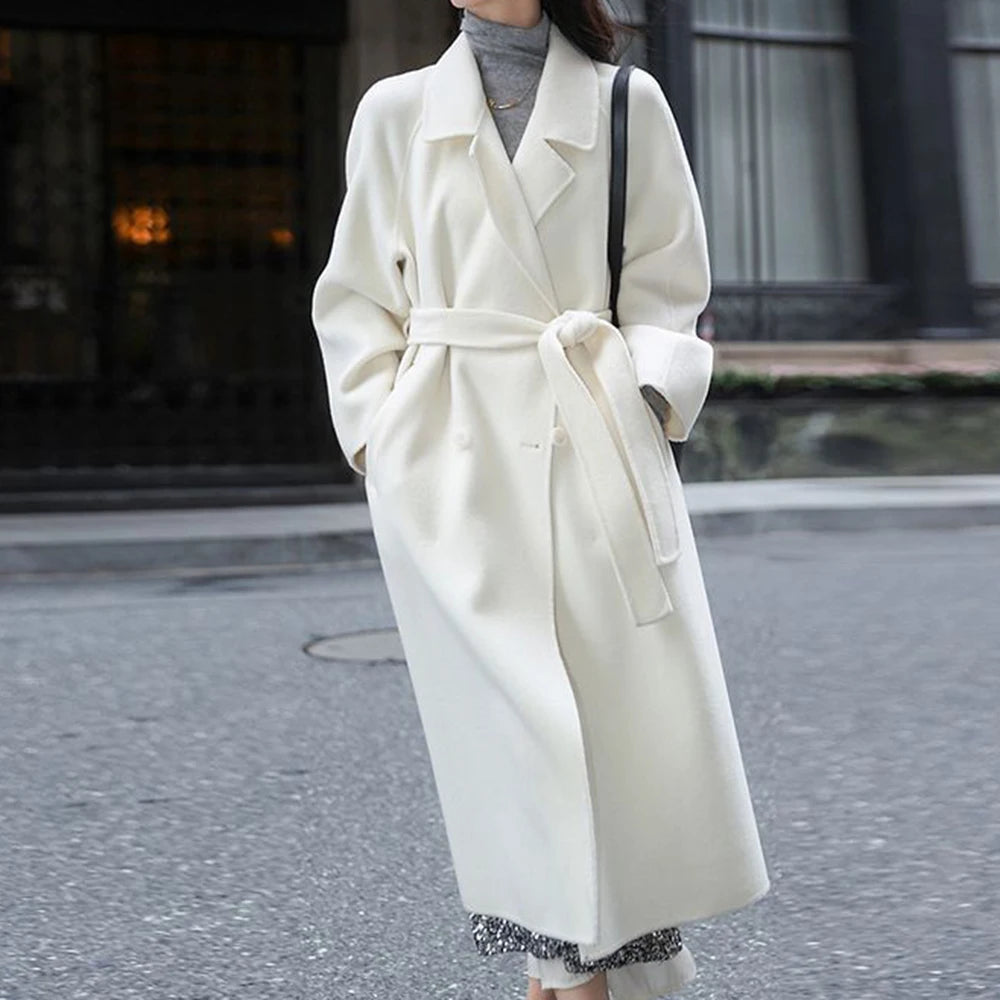 Long Wool Belted Coat