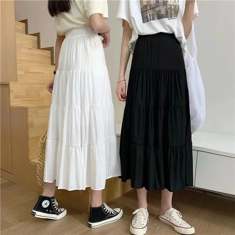 Casual High Waist A-line Skirt